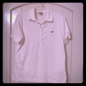 Nike athletic polo golf tennis XL fitted white